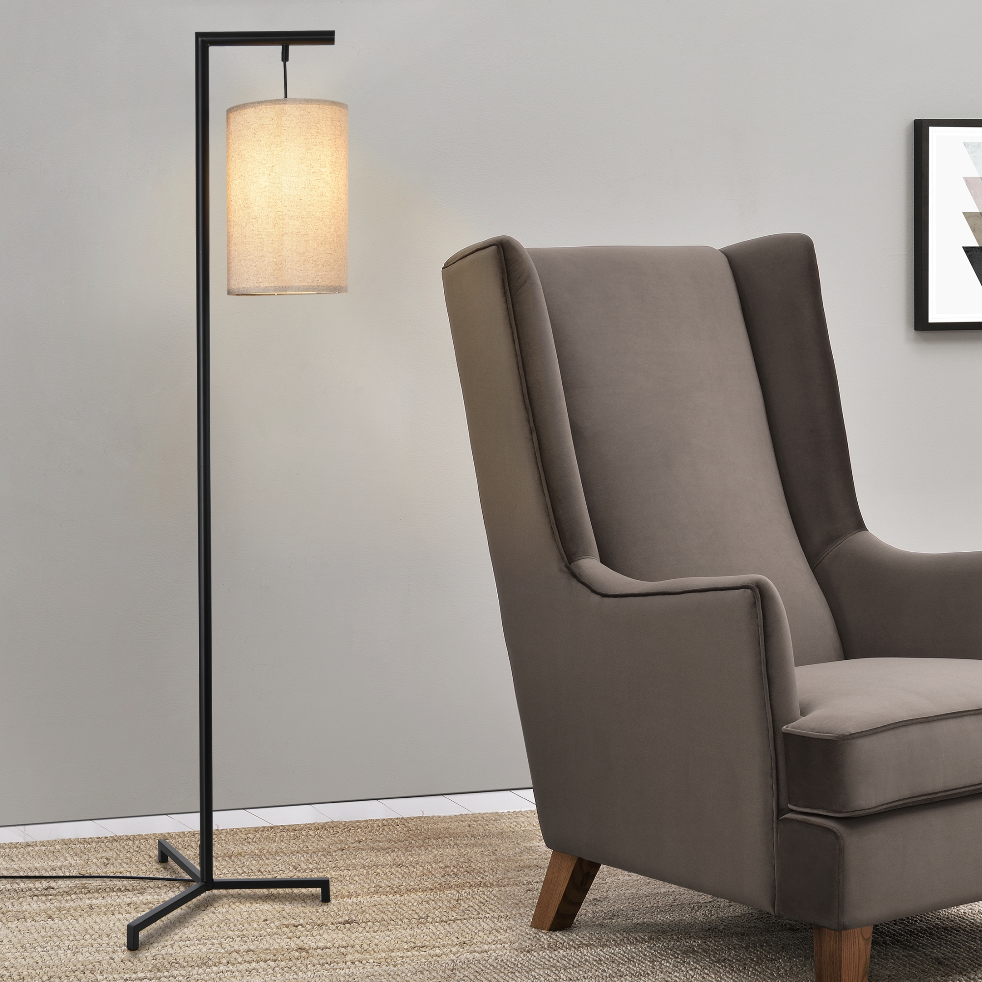foto del prodotto lampada da terra skaun con paralume pendente lux.pro