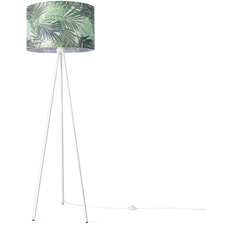 foto del prodotto lampada da terra soggiorno camera da letto e27 natura design floreale palme verde 455cm , lampada da terra bianca paco home