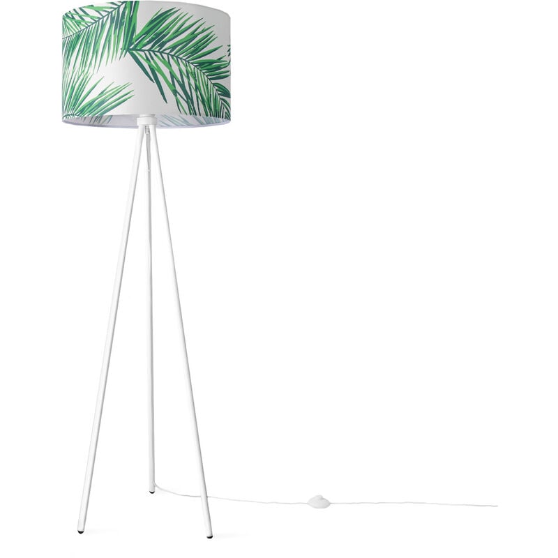 foto del prodotto lampada da terra soggiorno camera da letto e27 natura palme verde beige verde 455cm , lampada da terra bianca paco home
