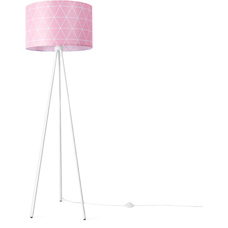foto del prodotto lampada da terra soggiorno camera e27 scandinava decorazione rosa grigio blu rosa 45.5cm , lampada da terra bianca paco home