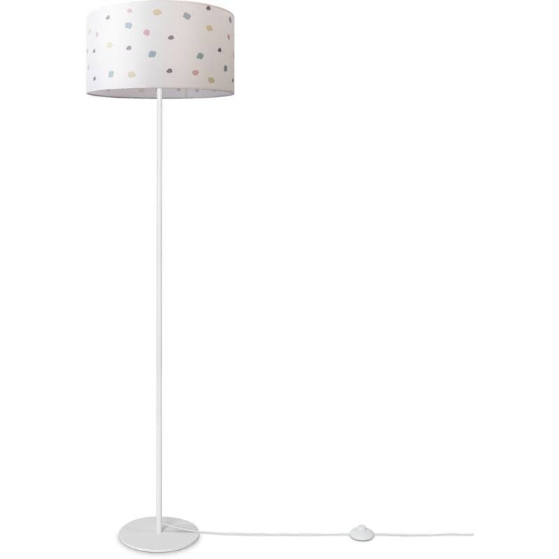foto del prodotto lampada da terra soggiorno moderna e27 da lettura treppiede r tro paralume design 3 38 cm , lampada da terra a gamba singola bianca paco home