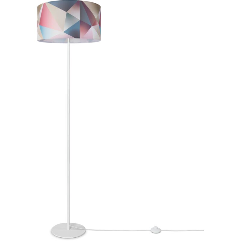 foto del prodotto lampada da terra soggiorno moderna e27 da lettura treppiede r tro paralume design 4 38 cm , lampada da terra a gamba singola bianca paco home