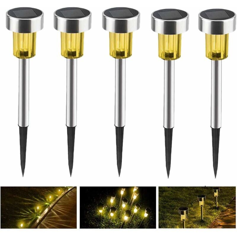 foto del prodotto lampada da terra solare da giardino per esterni, lampada da giardino a led senza fili decorazione illuminazione solare da esterno per vialetti prato