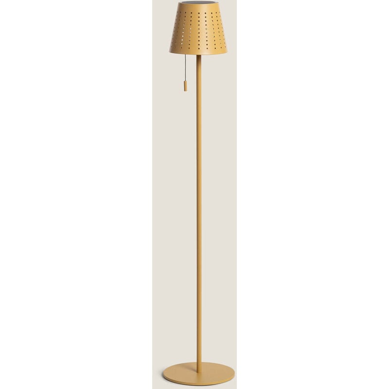 foto del prodotto lampada da terra solare per esterni led 3w banate giallo sabbia