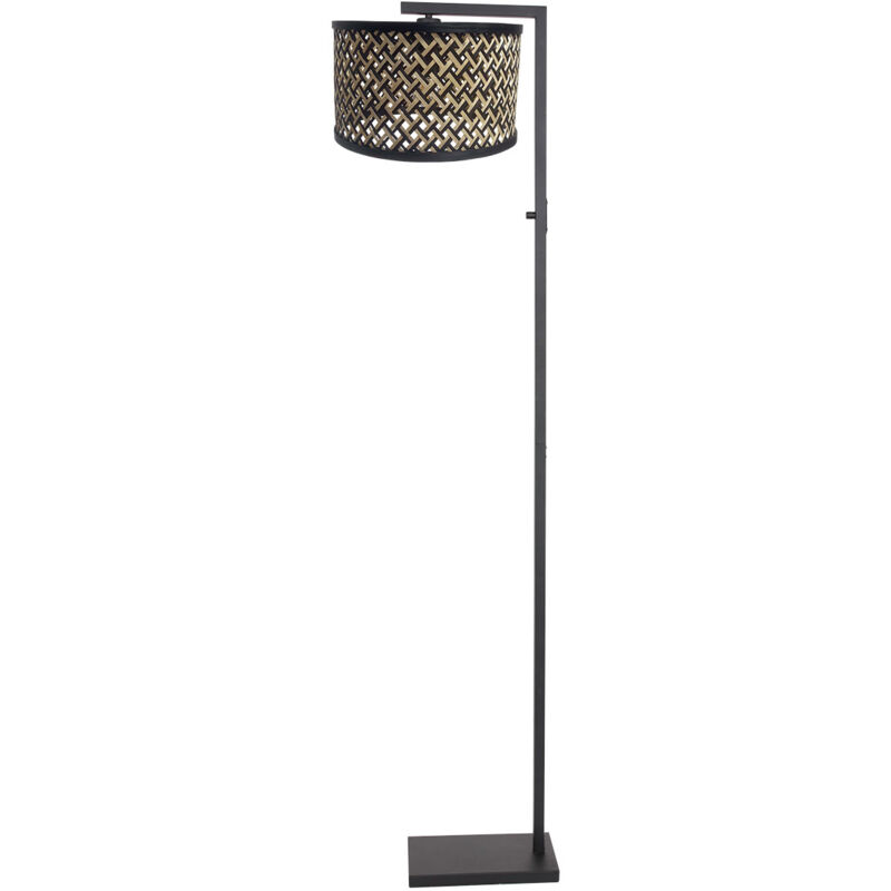 foto del prodotto lampada da terra stang nero bamb metallo steinhauer