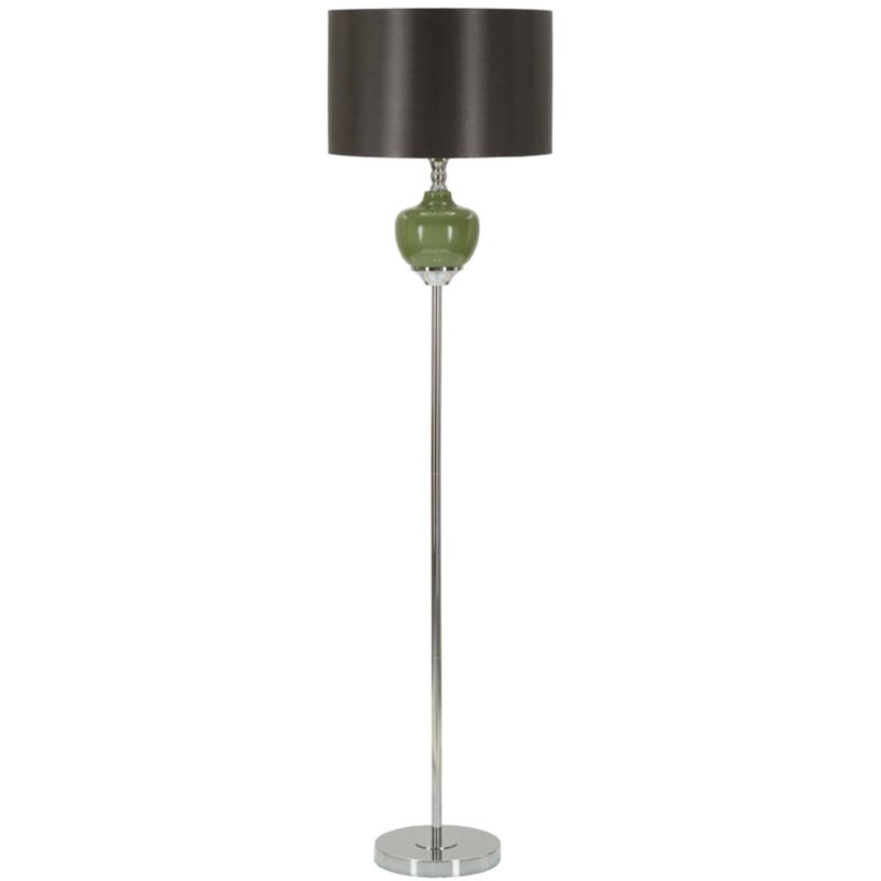 foto del prodotto lampada da terra stiviere, luce da terra, lampada da pavimento, lampada a stelo, 40x40 h160 cm, verde e grigio dmora