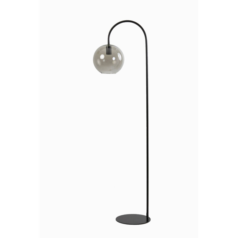 foto del prodotto lampada da terra subar nero vetro vetro light living