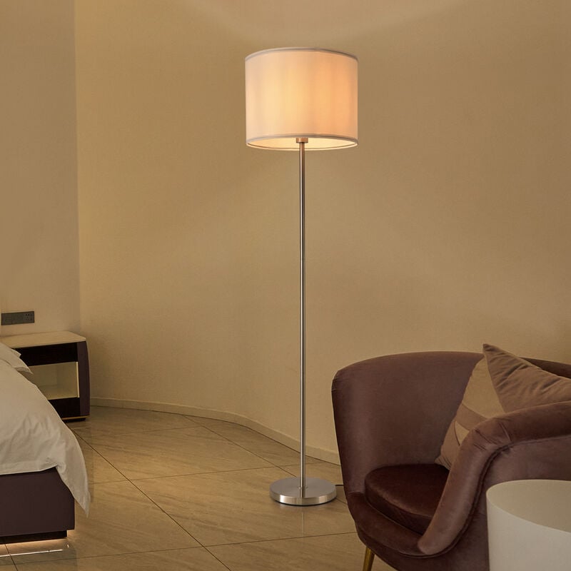 foto del prodotto lampada da terra tamworth con paralume cilindrico bianco lux.pro