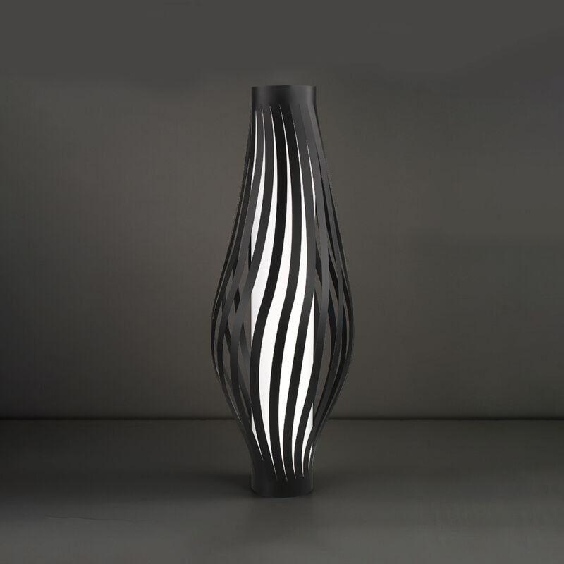 foto del prodotto lampada da terra totem dama helios 1 luce in polilux nero made in italy
