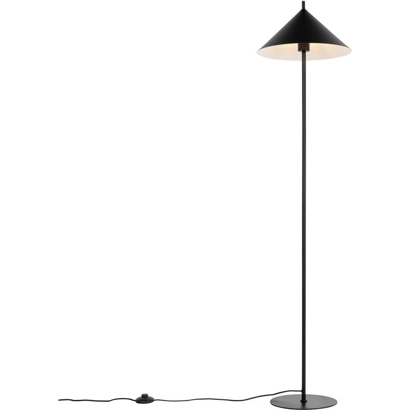 foto del prodotto lampada da terra triangolo design acciaio nero tondo max. 1 x watt qazqa