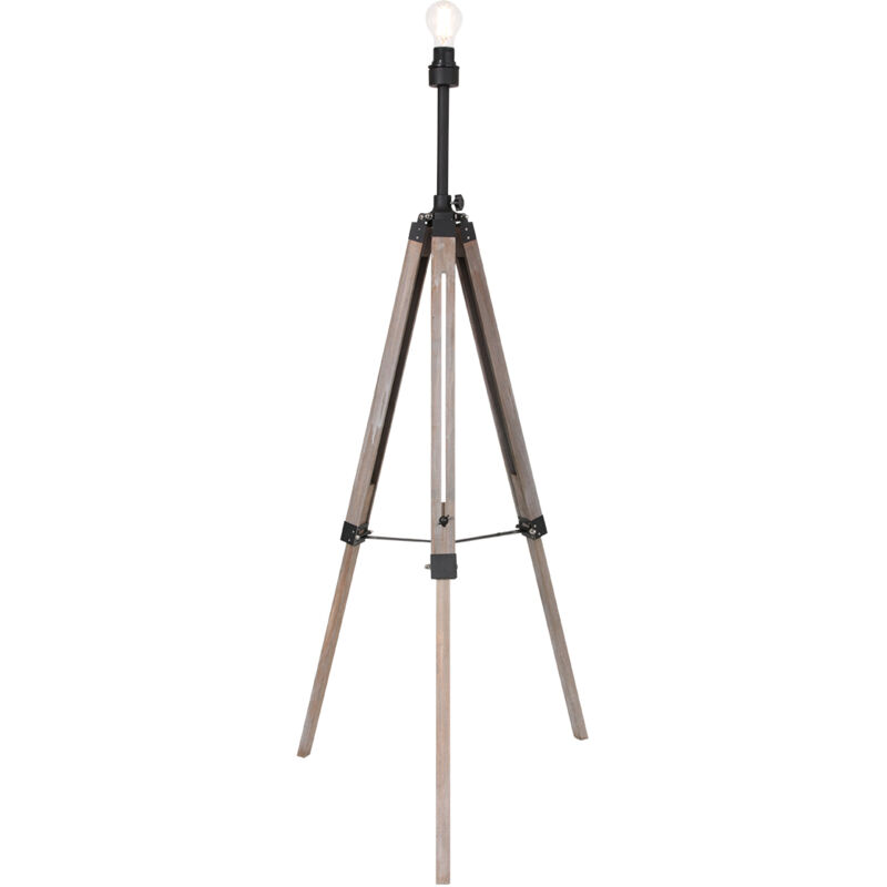 foto del prodotto lampada da terra triek naturale legno metallo mexlite