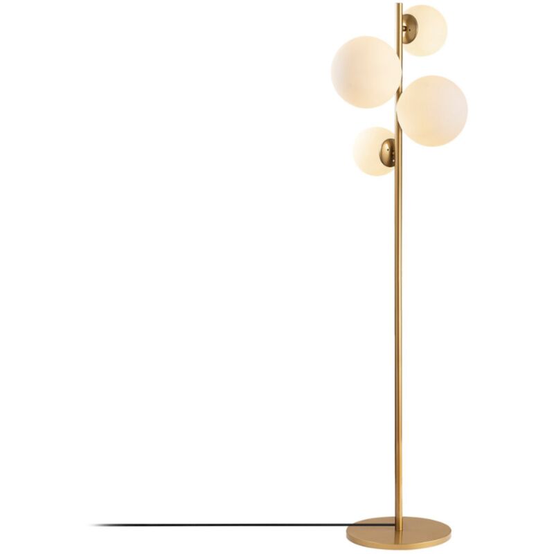 foto del prodotto lampada da terra vintage in oro 4 luci candice