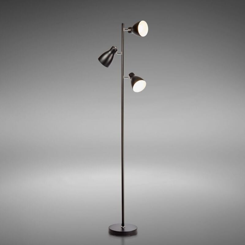 foto del prodotto lampada da terra vintage industriale, piantana elegante retr , nero e bianco all interno, adatta per lampadine e27 non incluse, altezza 166cm,