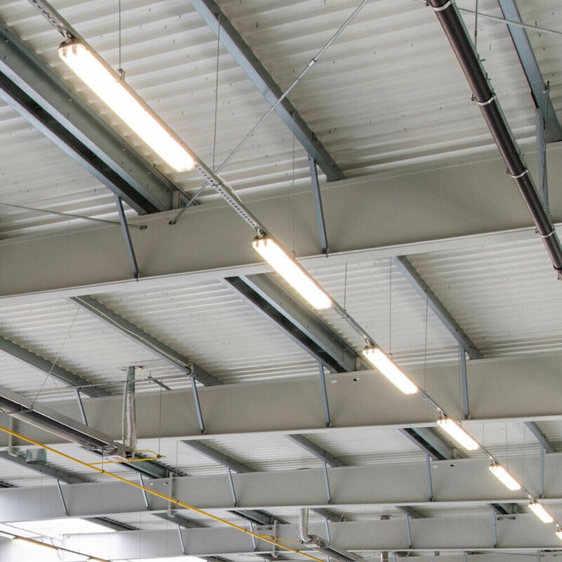 foto del prodotto lampada da vasca a led, lampada da ingresso, plafoniera, lampada da garage, lampada per ambienti umidi, protetta contro i getti d acqua, angolo del