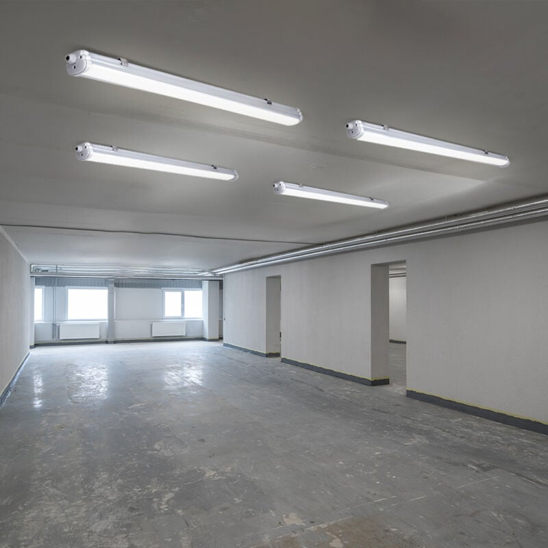 foto del prodotto lampada da vasca, lampada per ambienti umidi, plafoniera, lampada da ingresso a tubo led, ip65, 18w 2160lm 6500k bianco freddo, lxlxp 60x6,5x5,8 cm,