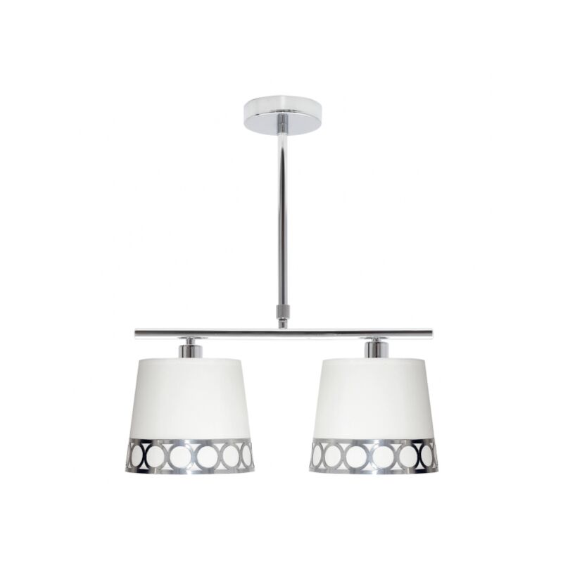 foto del prodotto lampada dalia 2xe14 bianco argento regx40x16 cm