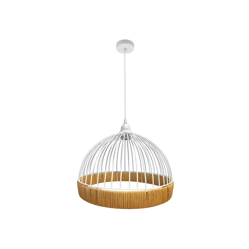 foto del prodotto lampada de soffitto a sospensione gaston 1xe27 bianco naturale 36d fabrilamp