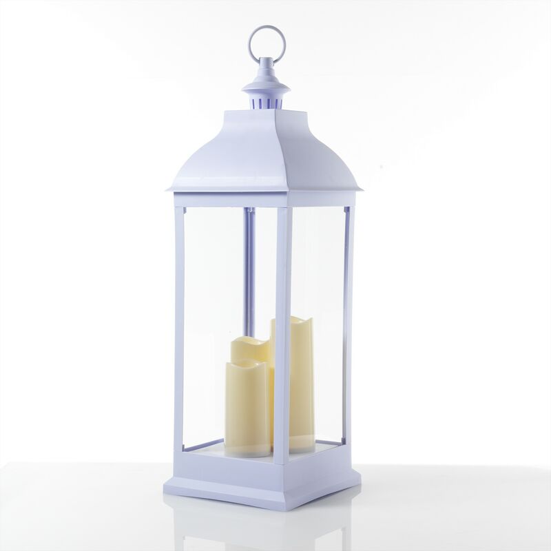 foto del prodotto lampada decorativa in plastica bianca cm. l.23,5 x p.23,5 x h.71