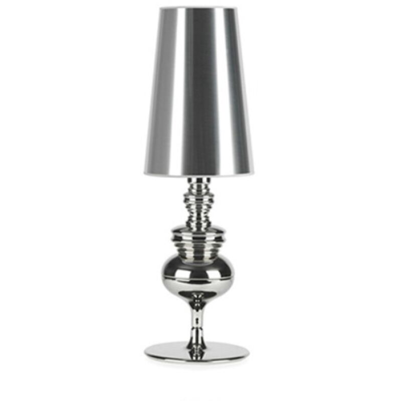 foto del prodotto lampada decorativa in stile europeo per soggiorno, lampada da tavolo, piccola lampada da comodino argento 15x46cm