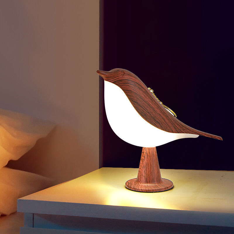foto del prodotto lampada decorativa per auto creativa a forma di gazza, lampada da comodino per camera da letto, lampada da notte per uccelli, lampada da tavolo con