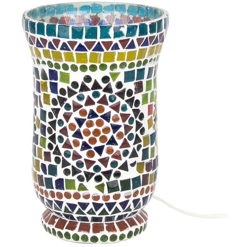 foto del prodotto lampada desktop per mobili lampade per computer multicolore del computer lampada marocchina 21x14x14cm 28046 signes grimalt