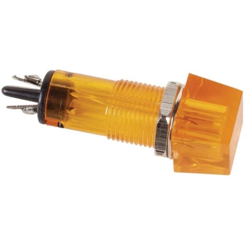 foto del prodotto lampada di controllo da pannello quadrata 11,5 x 11,5 mm 220v ambra