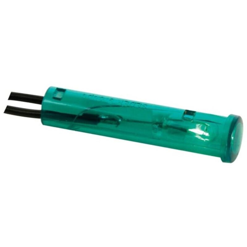 foto del prodotto lampada di controllo da pannello tondo 7mm 12v verde