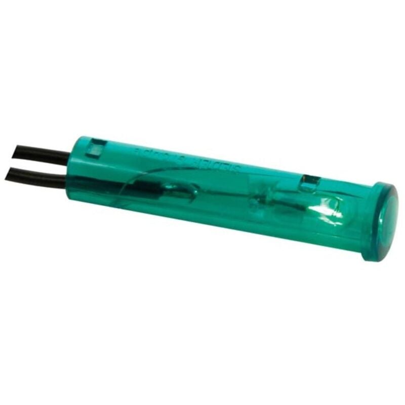 foto del prodotto lampada di controllo da pannello tondo 7mm 220v verde