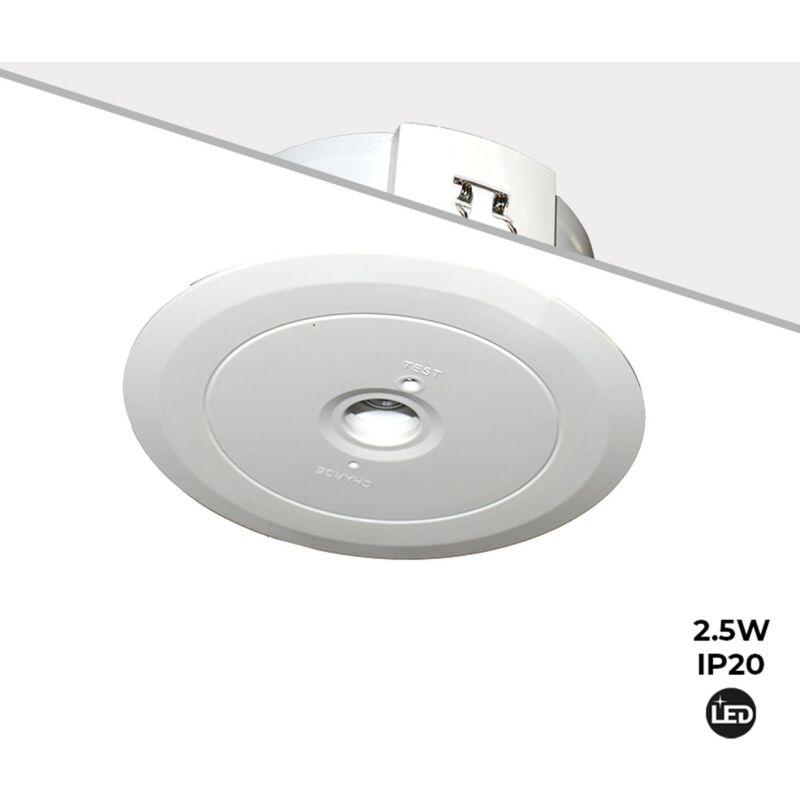 foto del prodotto lampada di emergenza da incasso a led 150lm 2,5w 3 ore ip20
