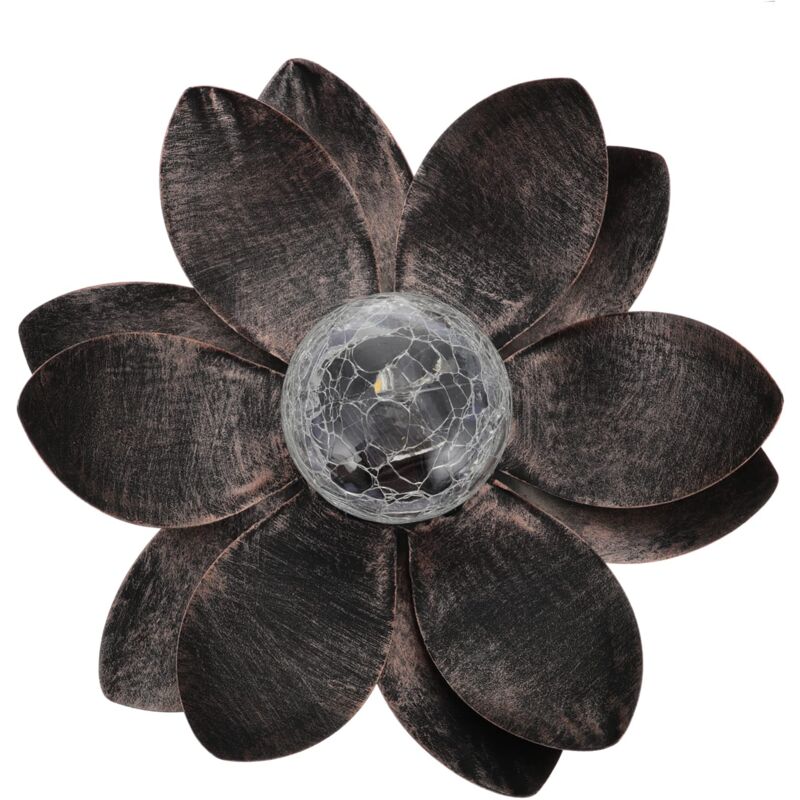foto del prodotto lampada di loto scoppiata decorazione in vetro fiore luce globo incrinato lampade solari luci solari luce
