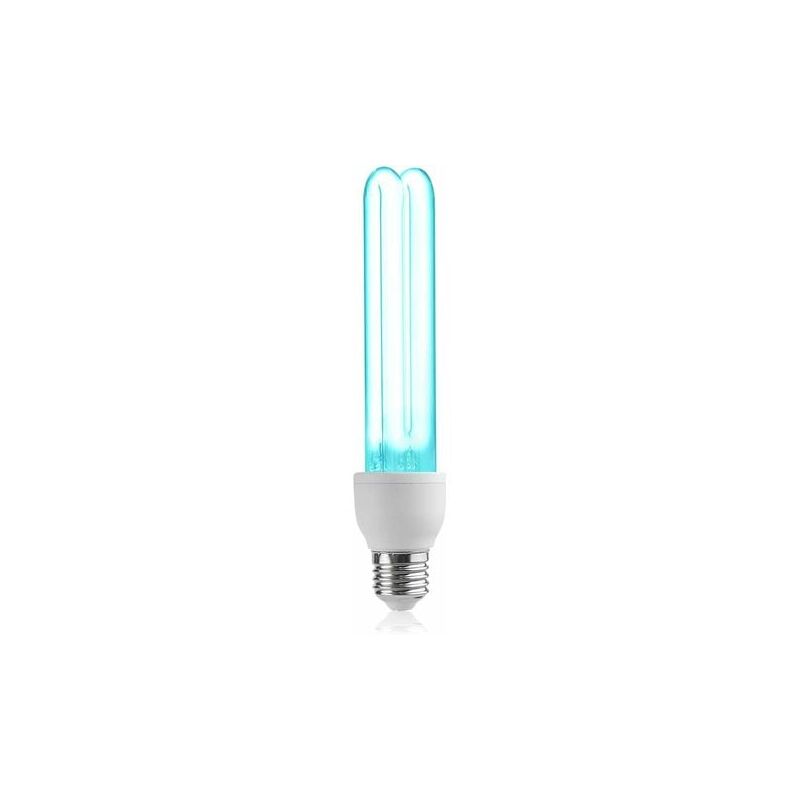 foto del prodotto lampada disinfettante uv e27 25w tubo al quarzo sterilizzazione uvc 254nm con ozono angolo di illuminazione a 360 