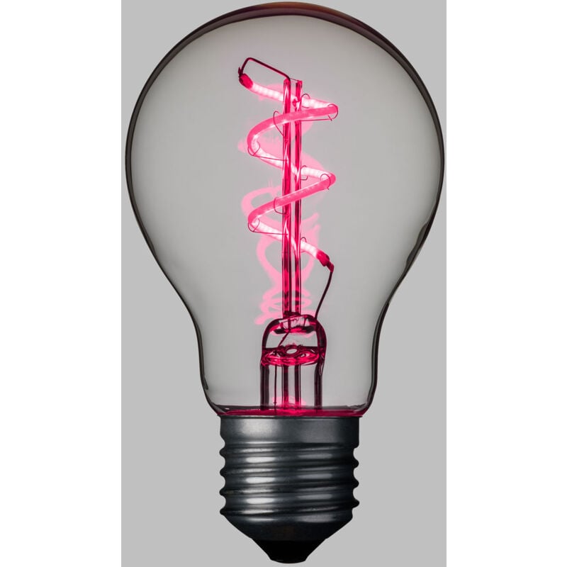 foto del prodotto lampada e27 36v goccia spiral 60mm rosa