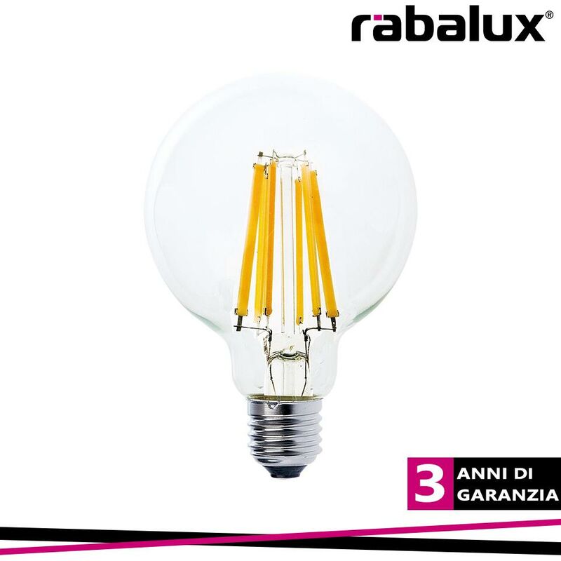 foto del prodotto lampada e27 g95 12w 3000k 2000lm filamento luce calda