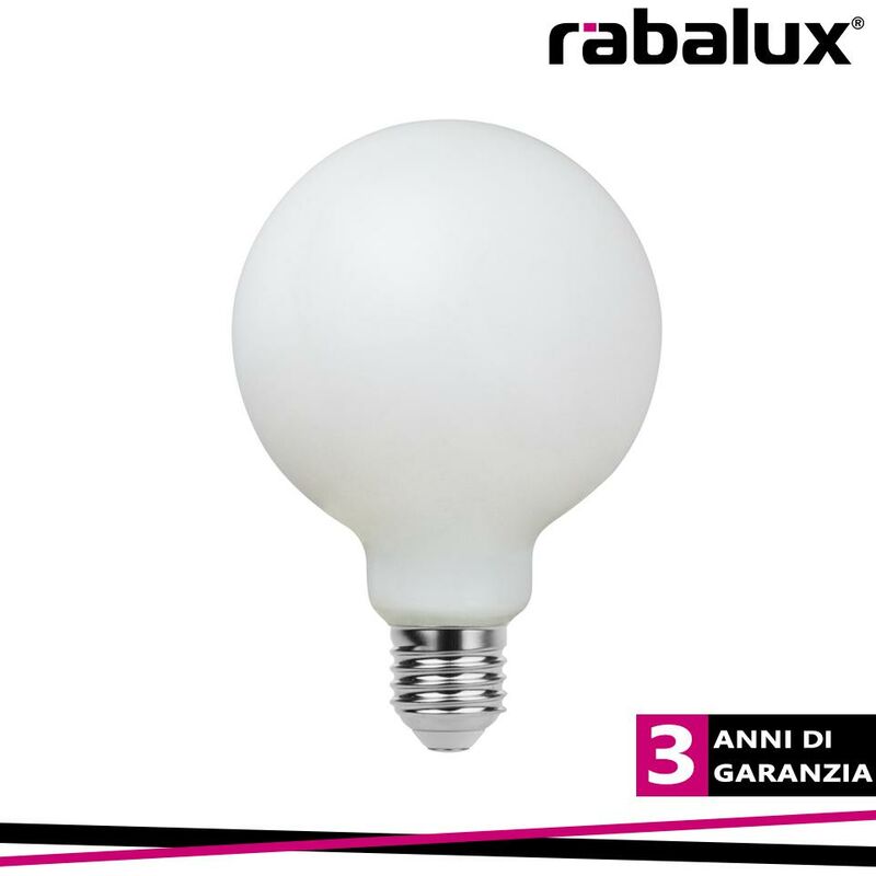 foto del prodotto lampada e27 g95 8w 2700k opale luce calda