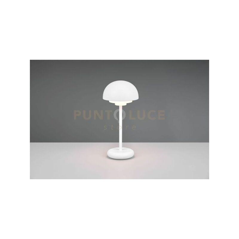 foto del prodotto lampada elliot led appoggio esterno ip44 h.26cm ricaricabile con usb bianca r52306131