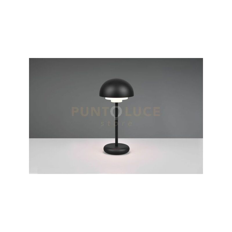 foto del prodotto lampada elliot led appoggio esterno ip44 h.26cm ricaricabile con usb nera r52306132