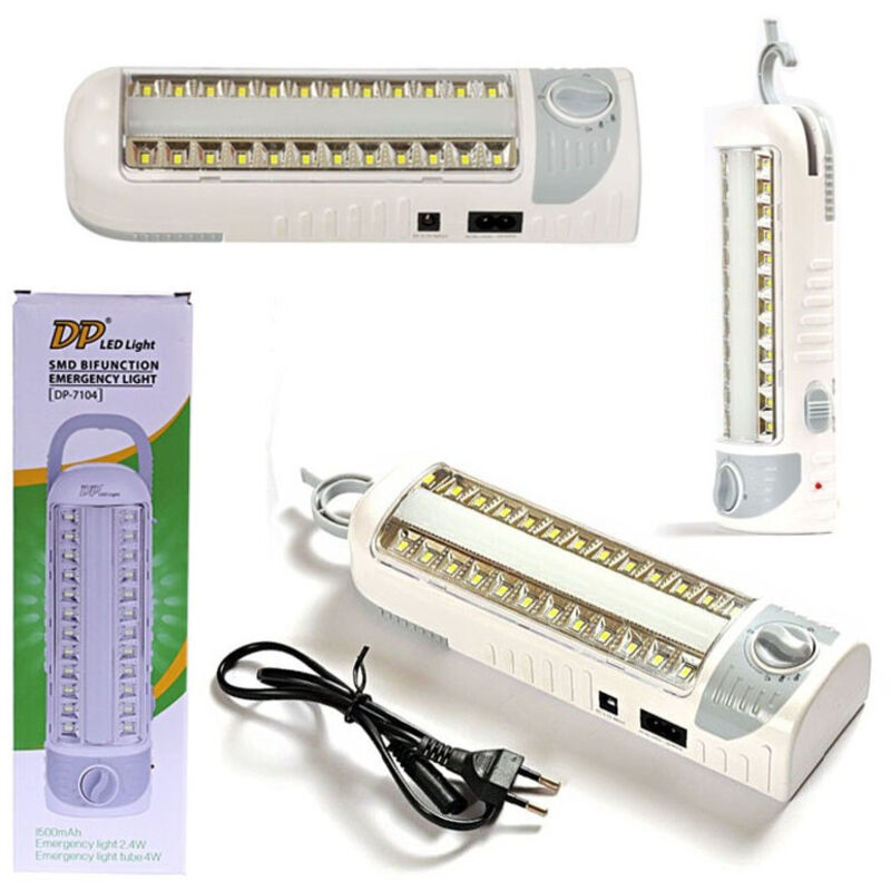 foto del prodotto lampada emergenza 24 led smd con neon ricaricabile per casa auto 4w 7104 - - trade shop traesio