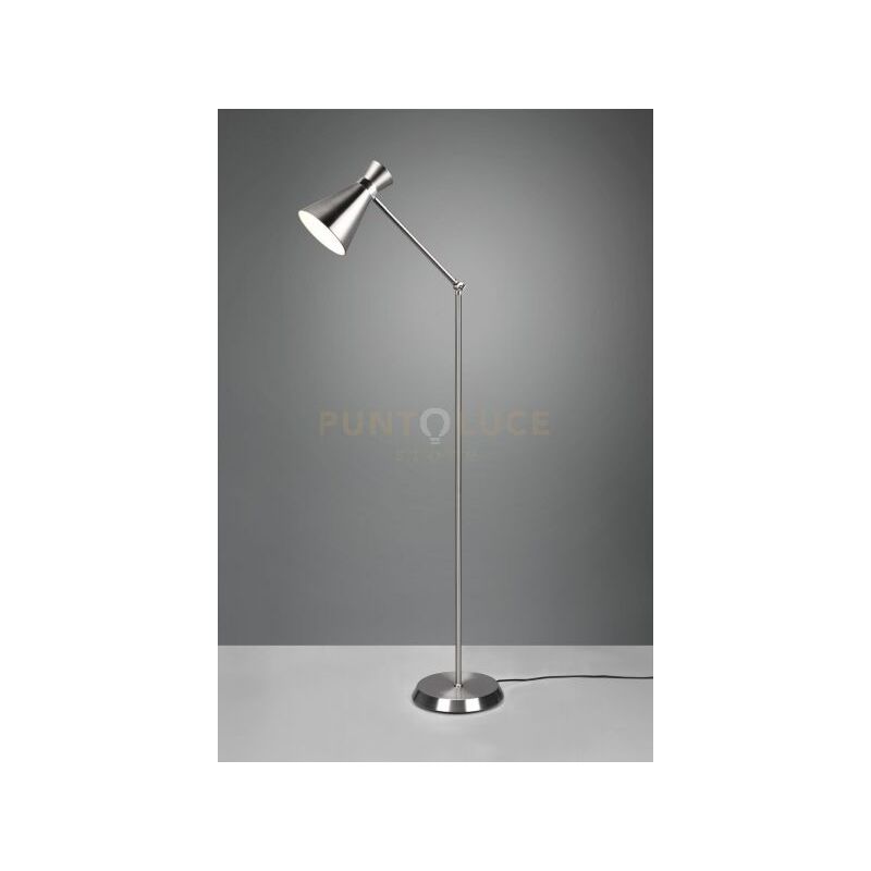foto del prodotto lampada enzo diffusore doppio cono h.150cm metallo acciaio satinato r40781007