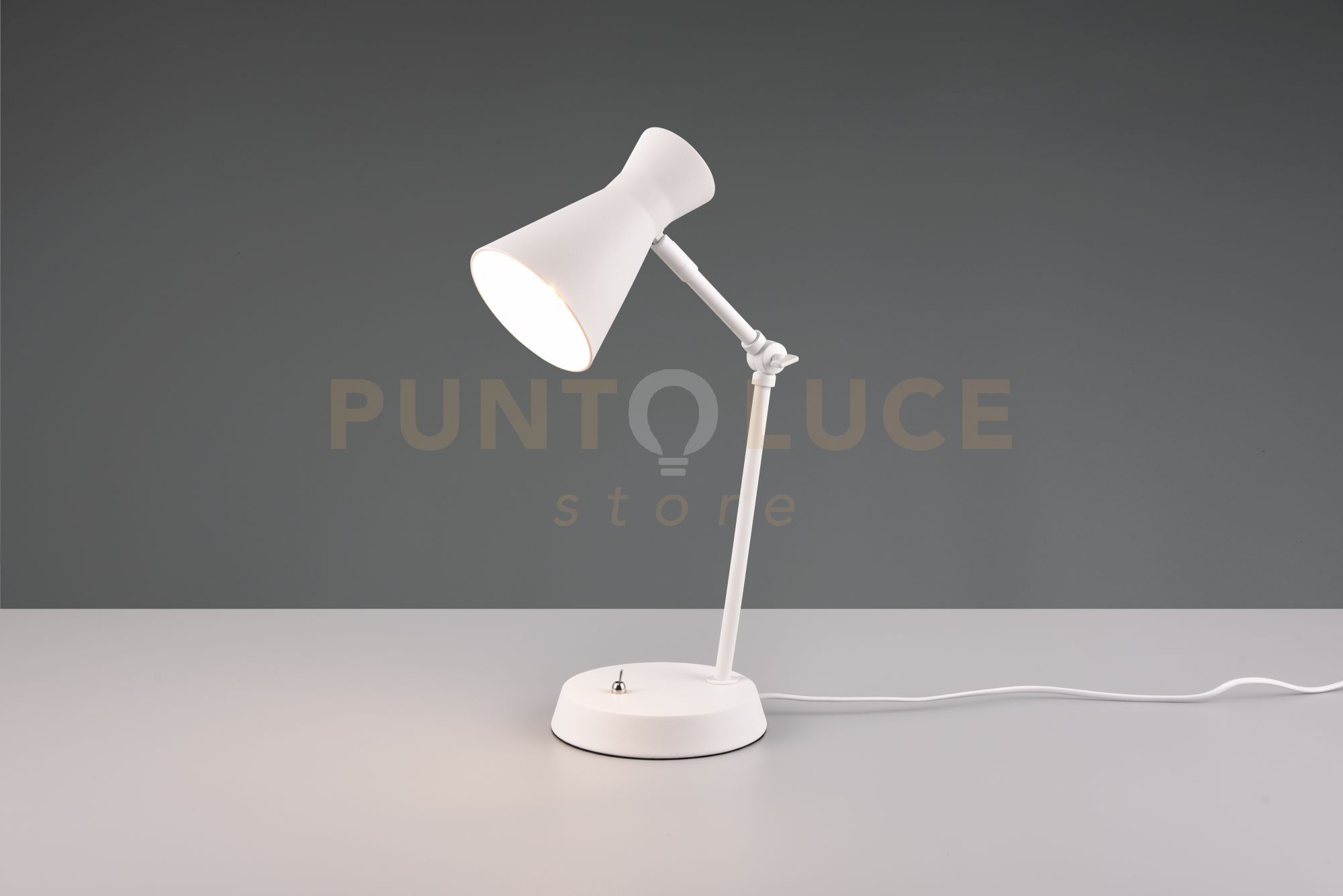 foto del prodotto lampada enzo diffusore doppio cono h.50cm metallo bianco r50781031