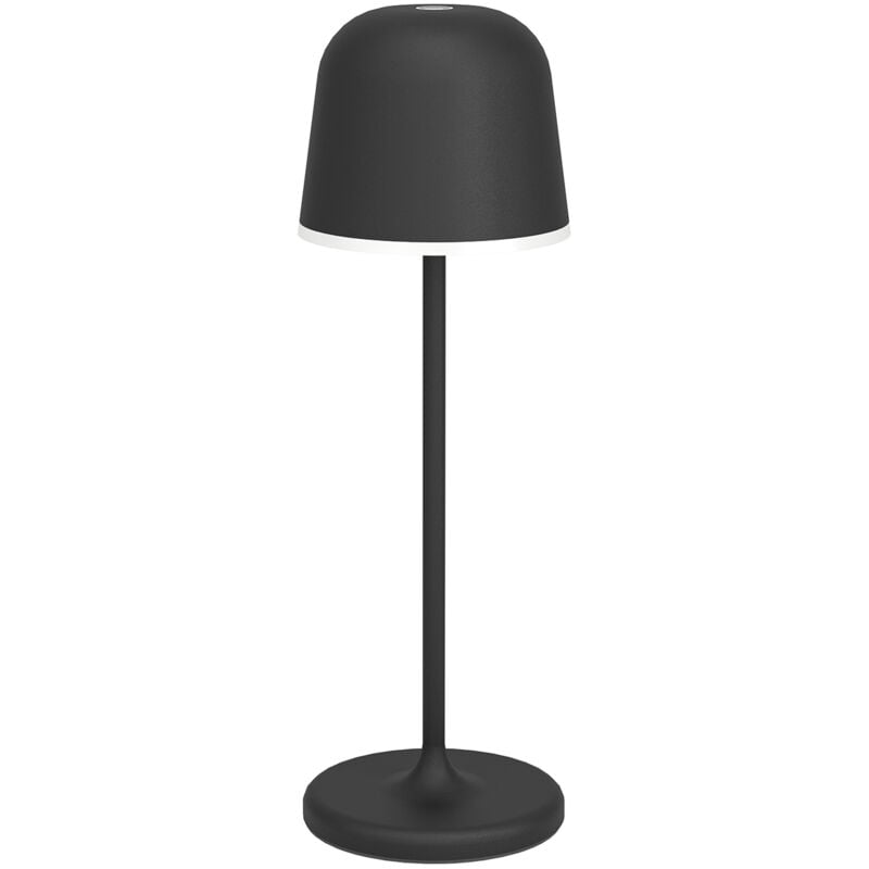foto del prodotto lampada esterno moderna mannera alluminio nero policarbonato bianco led