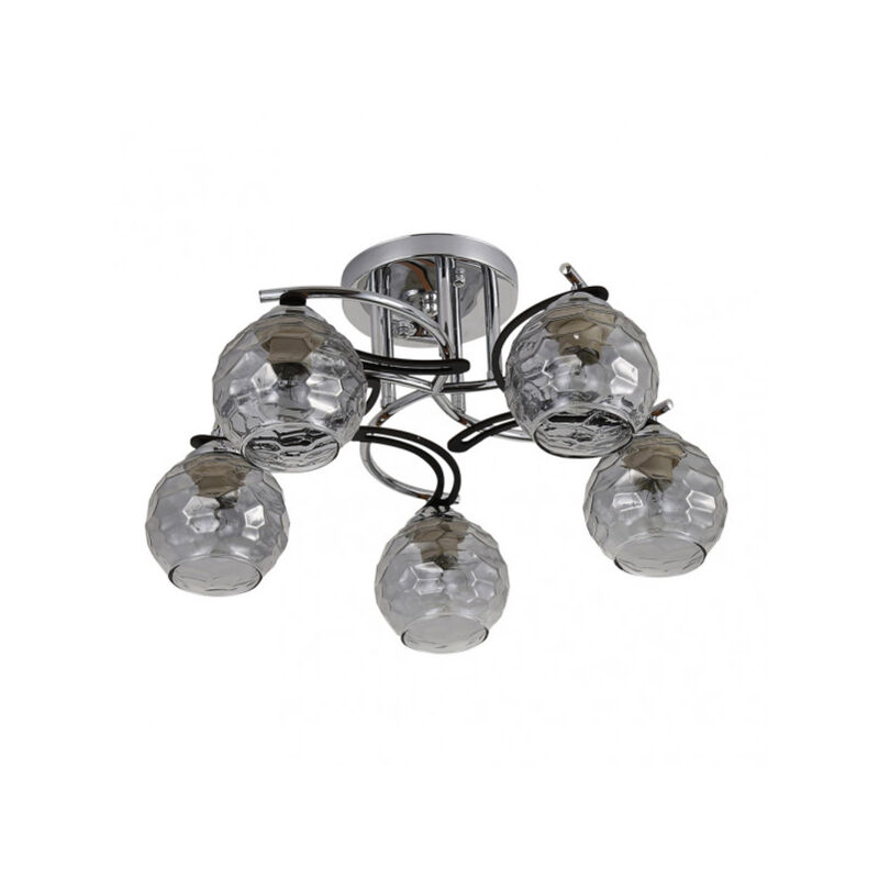 foto del prodotto lampada etna 5xe14 cromo/wenge 23x46x46 cm