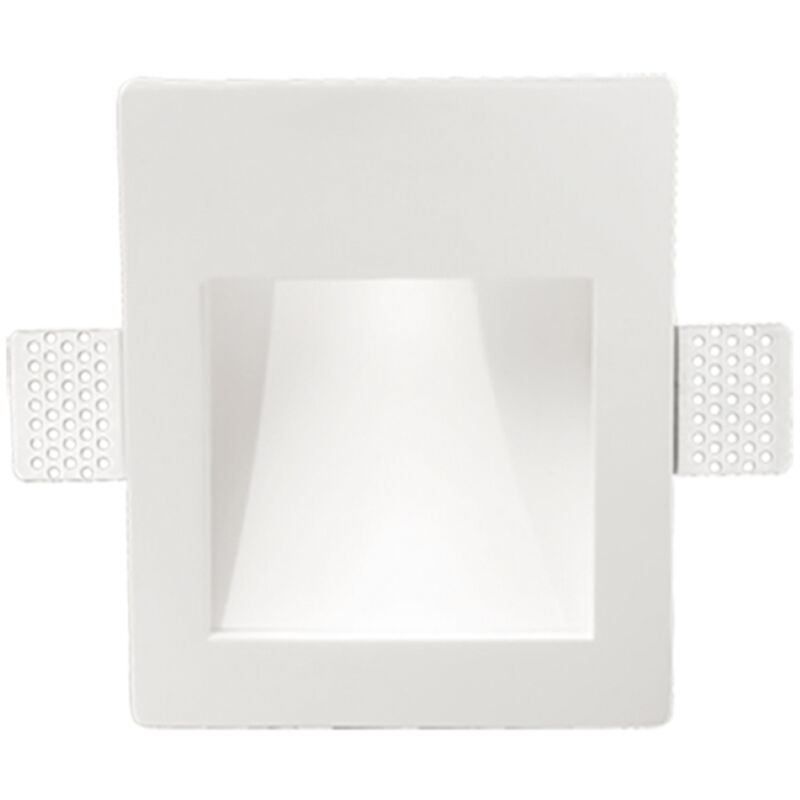 foto del prodotto lampada faretto da incasso led funky in gesso verniciato bianco 14x17 cm