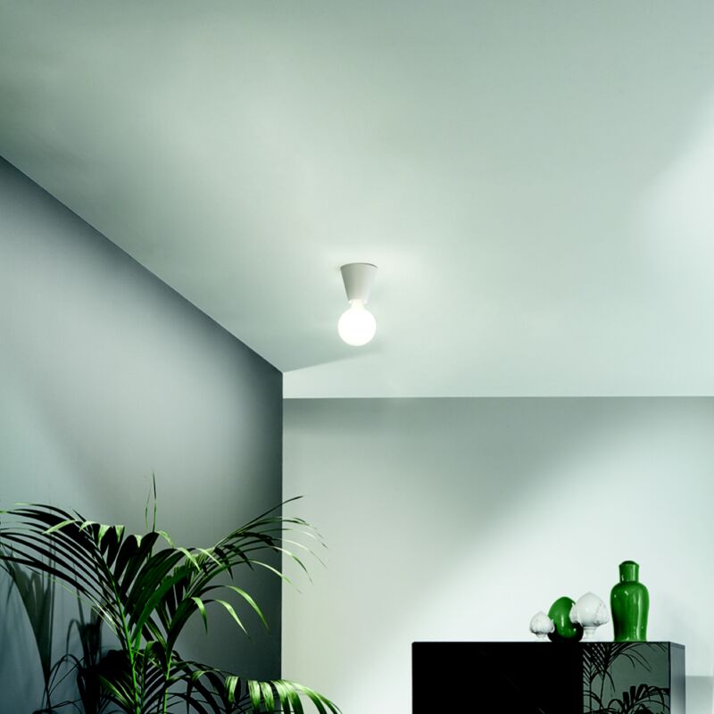 foto del prodotto lampada faretto da interno 12x12 cm fog in alluminio verniciato bianco