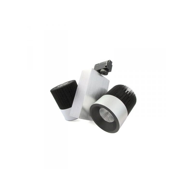 foto del prodotto lampada faretto led a binario doppio faro testa 2x15w cob bianco freddo orientabile 30w 220v