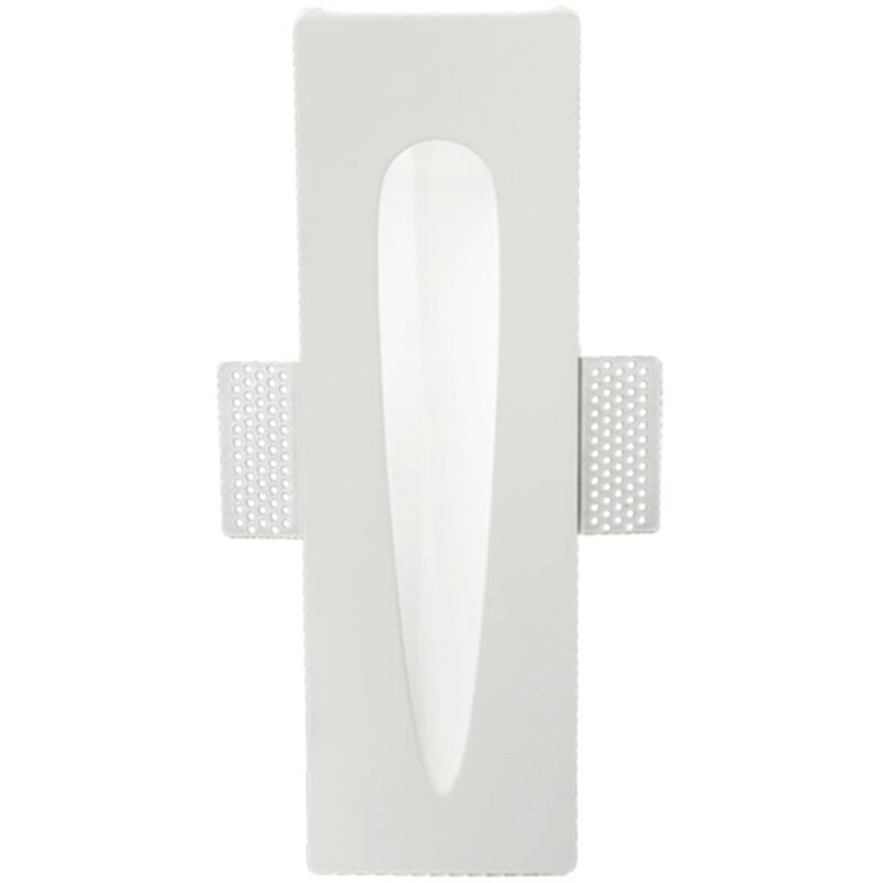 foto del prodotto lampada faretto led da incasso limbo in gesso verniciato bianco 10x32 cm