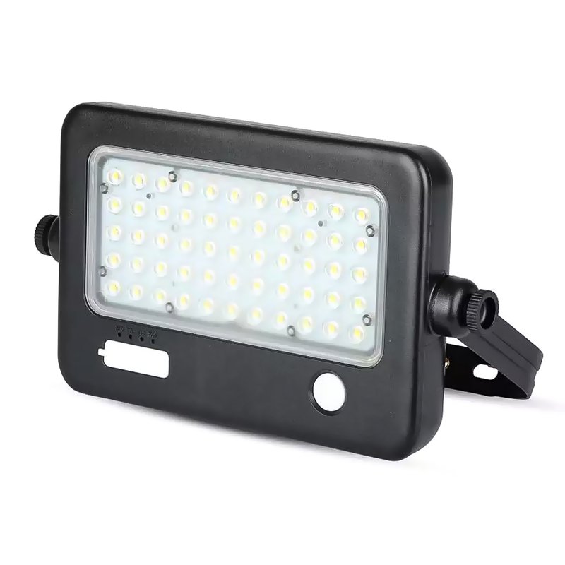 foto del prodotto lampada faro led con pannello solare 10w 1100lm 4000k doppio sensore pir base inclinabile ip65 sku 8674