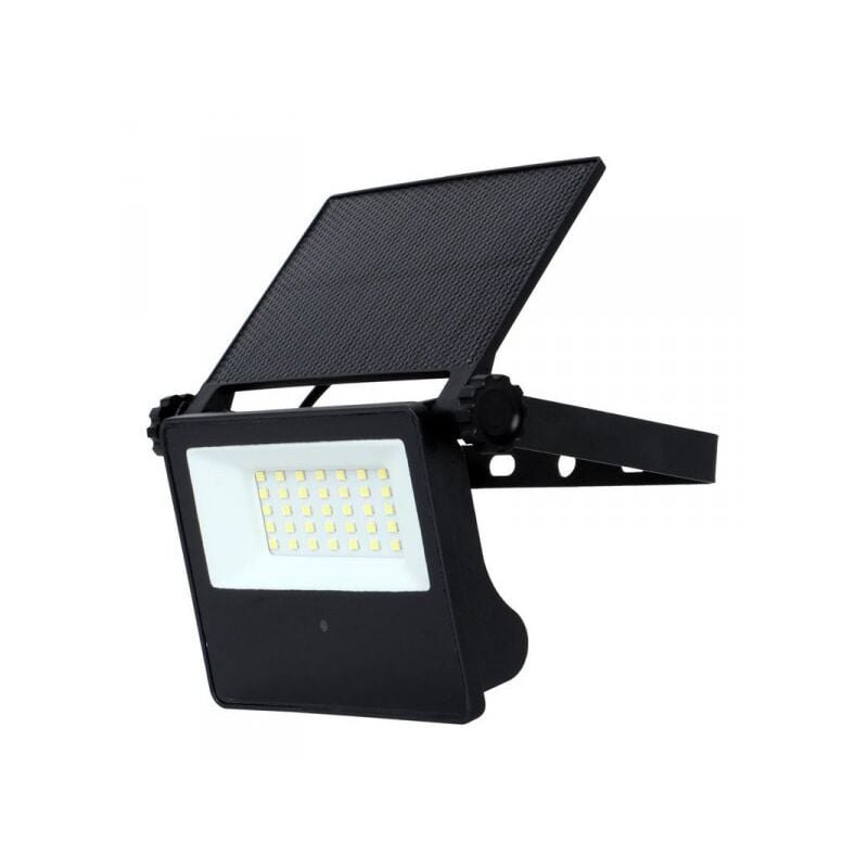 foto del prodotto lampada faro led slim con pannello solare monocrystalline 10w 1300lm 4000k ip65 sensore movimento microonde