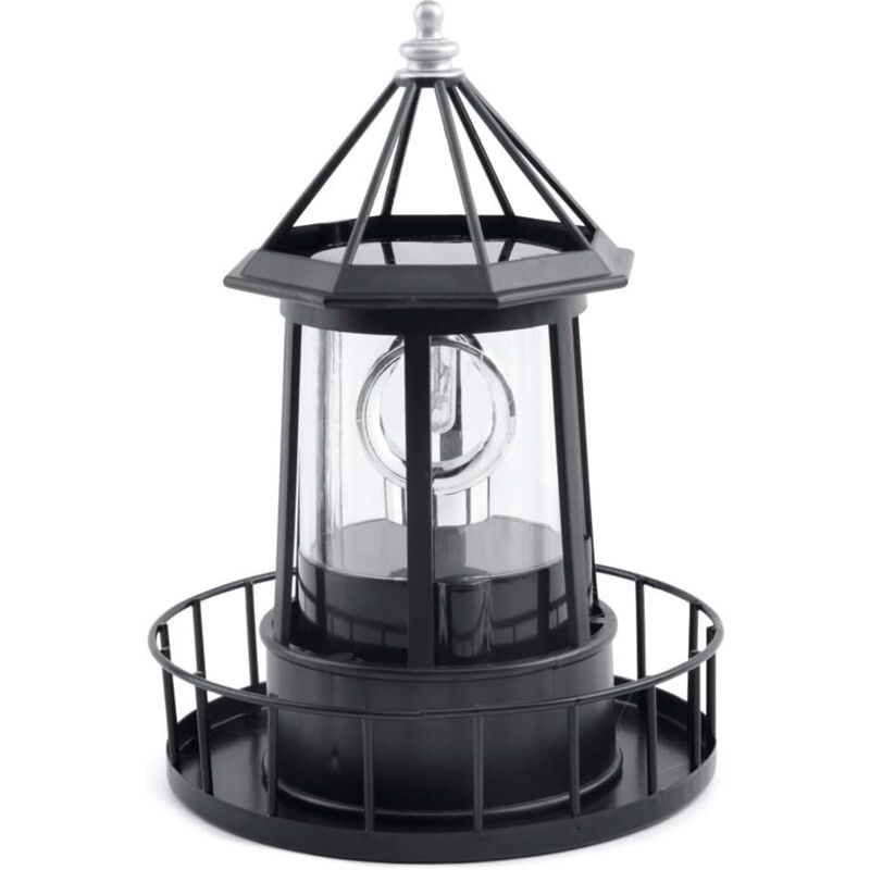 foto del prodotto lampada faro rotante solare a led, decorazione da giardino per esterni, lanterna per vialetto, patio, cortile