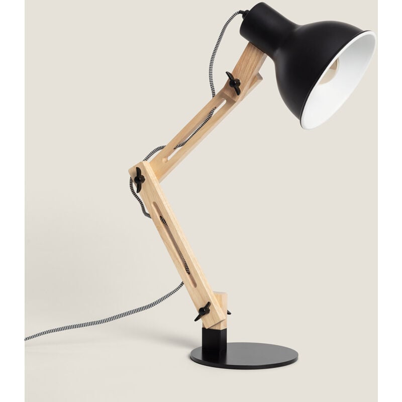 foto del prodotto lampada flexo da scrivania metallo gratoh nero