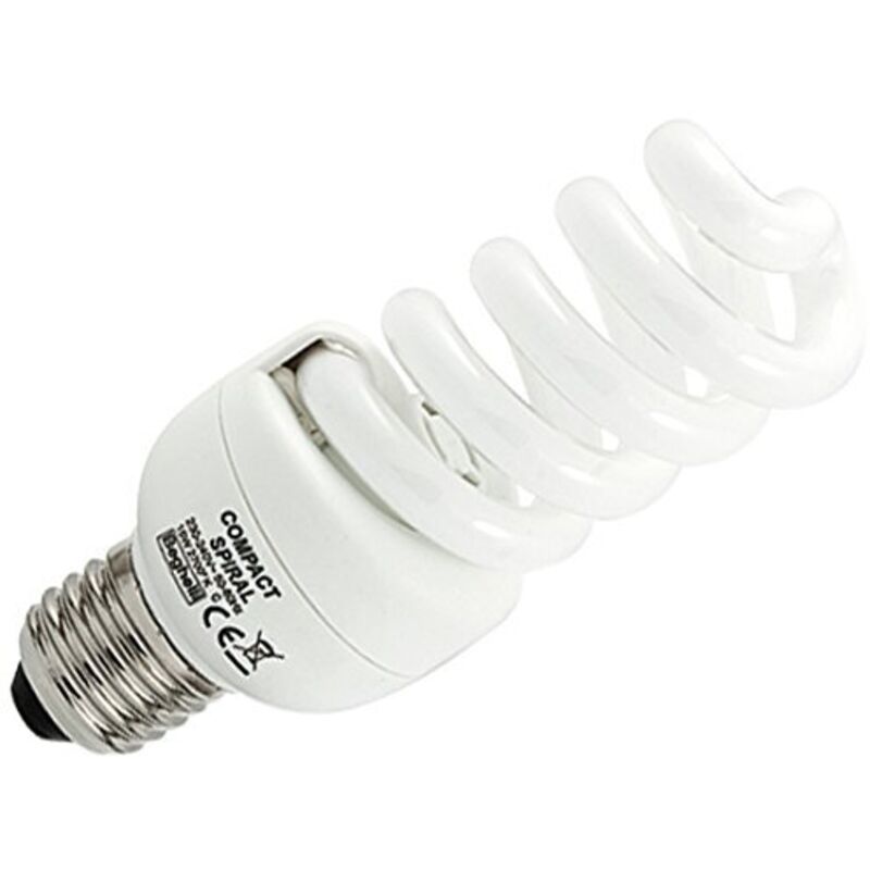 immagine 0 del prodotto lampada fluorescente spirale, 15w, 230v, e27, luce calda 2700k
